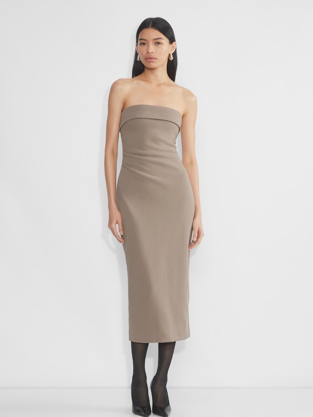 Aritzia Babaton Strapless Dress FigureKnit™ Eyecatcher Dress Sz S